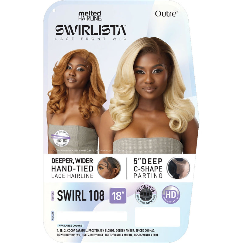 Outre Synthetic Melted Hairline Hd Lace Front Wig - Swirl108