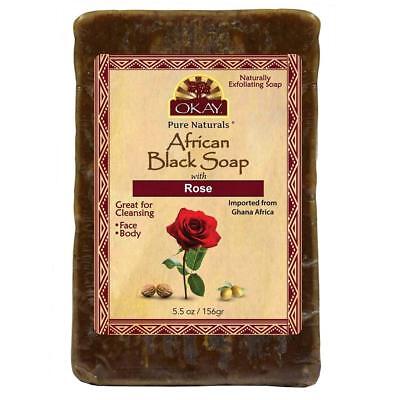 [Okay] Pure Naturals African Black Soap Rose 5.5Oz Cleansing Bar
