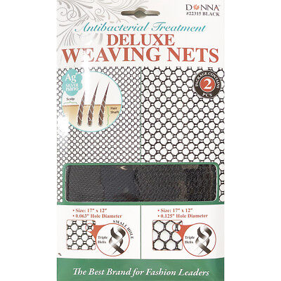 Donna Antibacterial Treatment Deluxe Weaving Nets 2Pcs #22315 Black