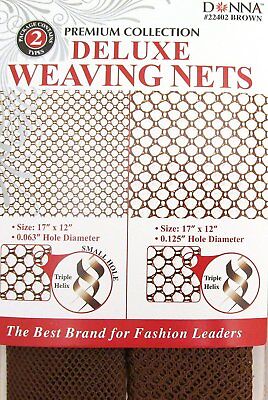 Donna Deluxe Weaving Net Brown 2 Types Hole Size 17" X 12" #22402