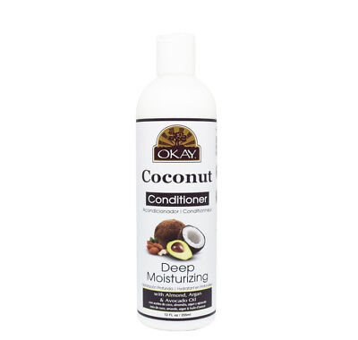 OKAY Coconut Gardenia & Grapefruit Conditioner – Mit Kokos-, Argan- & Avocado-Ölen, 355 Ml Für Lockiges & Welliges Haar