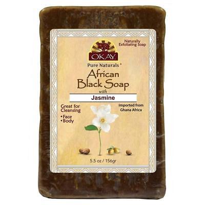 [Okay] Pure Naturals African Black Soap Jasmine 5.5Oz Cleansing Bar