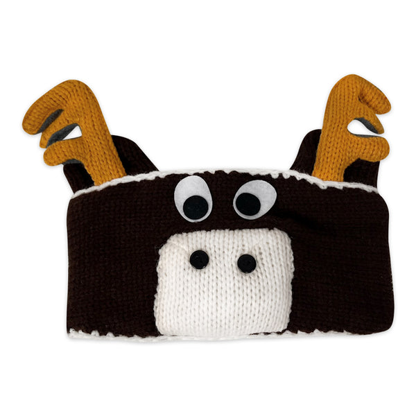 6 Pack Kid's Winter Knitted Headbands - Moose