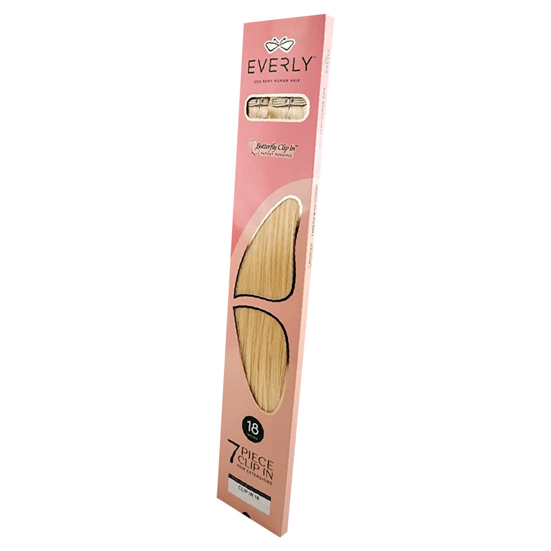 Everly Butterfly Clip-in 7 Piece Remy Human Hair - Straight 18"