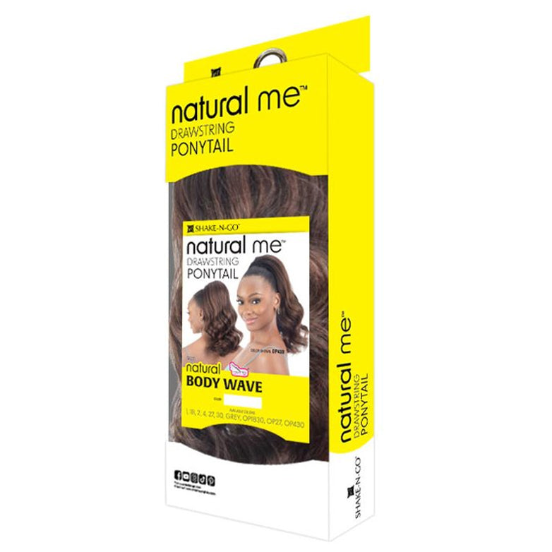 Shake N Go Natural Me Synthetic Hair Drawstring Ponytail - NATURAL BODY WAVE