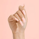 Gold Finger Full Cover Nails Gel Glam False Nails Long Length-gc11(pale Pink)