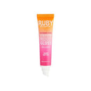 Ruby Kisses Ph Lip Gloss, Intense Pink Tinted Lip Balm Stain, Mood Color-slg02d
