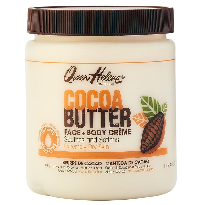 [Queen Helene] Cocoa Butter Creme 15Oz Face & Body Soothes And Softens