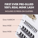 I•envy Press&go 100% Real Mink Self-adhesive Eyelashes-mink01(volume)