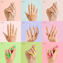 Gold Finger Full Cover Nails Gel Glam False Nails Long Length-gc11(pale Pink)