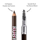 Kiss Go Brow Eyebrow Wooden Pencil Dark Brown-rbwp02(6pack)