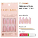 Goldfinger False Nails Kit-gsf12(french Glazed)