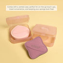 Kiss New York 2 Pcs Fingerblend Cloud Makeup Sponge Set With Vented Case-puf09
