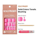 Goldfinger 24 Pcs Press On Toenails-gtw05(cool It)