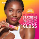 Ruby Kisses Ph Lip Gloss, Intense Pink Tinted Lip Balm Stain, Mood Color-slg02d