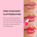 Ruby Kisses Ph Lip Gloss, Intense Pink Tinted Lip Balm Stain, Mood Color-slg02d