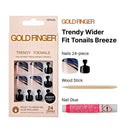 Goldfinger Trendy Press On Fake Toenail Wider Fit-gdtw