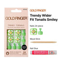 Goldfinger Trendy Press On Fake Toenail Wider Fit-gdtw