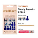 Goldfinger Trendy Press On Fake Toenail Wider Fit-gdtw