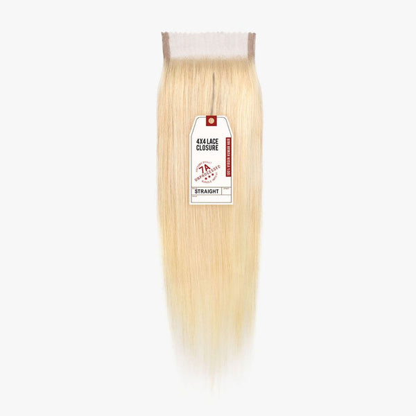 Bare&natural Unprocessed Virgin Human Hair 4x4 Lace Closure - 7a Straight 18"