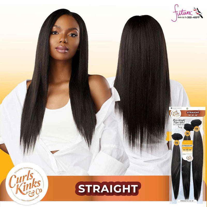 Sensationnel Curls Kinks & Co Premium Synthetic Multi Weave - Straight 14"16"18"