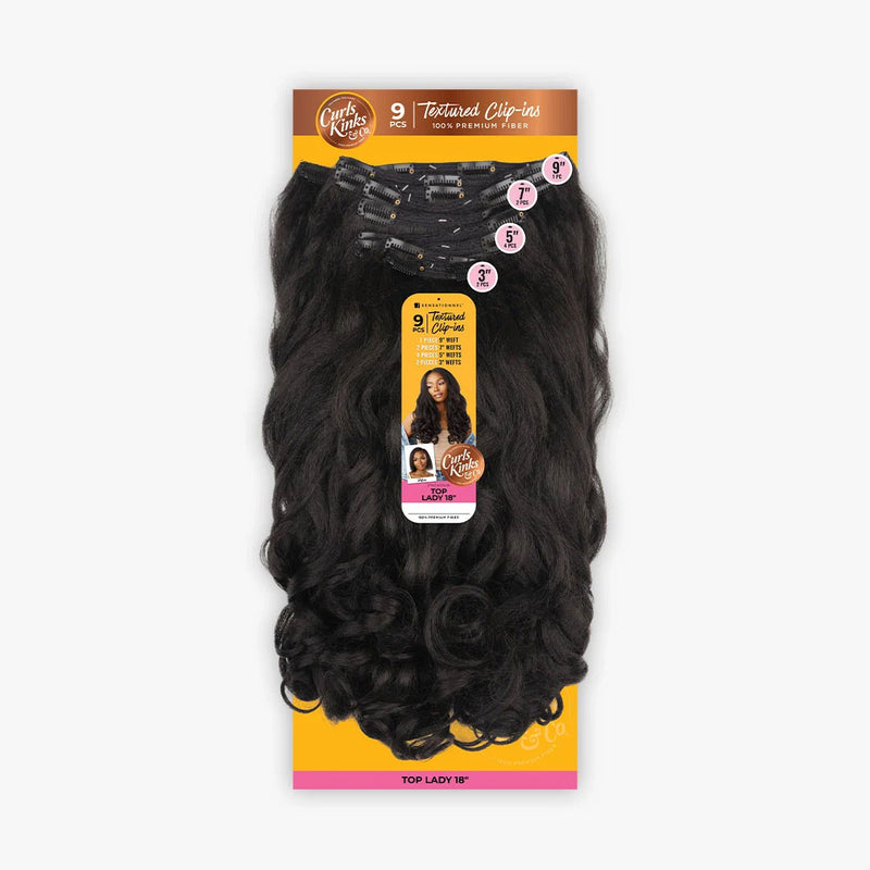 Sensationnel Curls Kinks & Co Synthetic Hair Clip-ins - Top Lady 18"