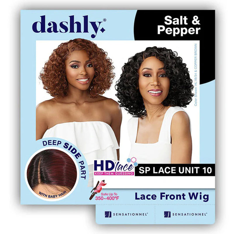 Sensationnel Synthetic Dashly Salt & Pepper Hd Lace Front Wig - Sp Lace Unit 10