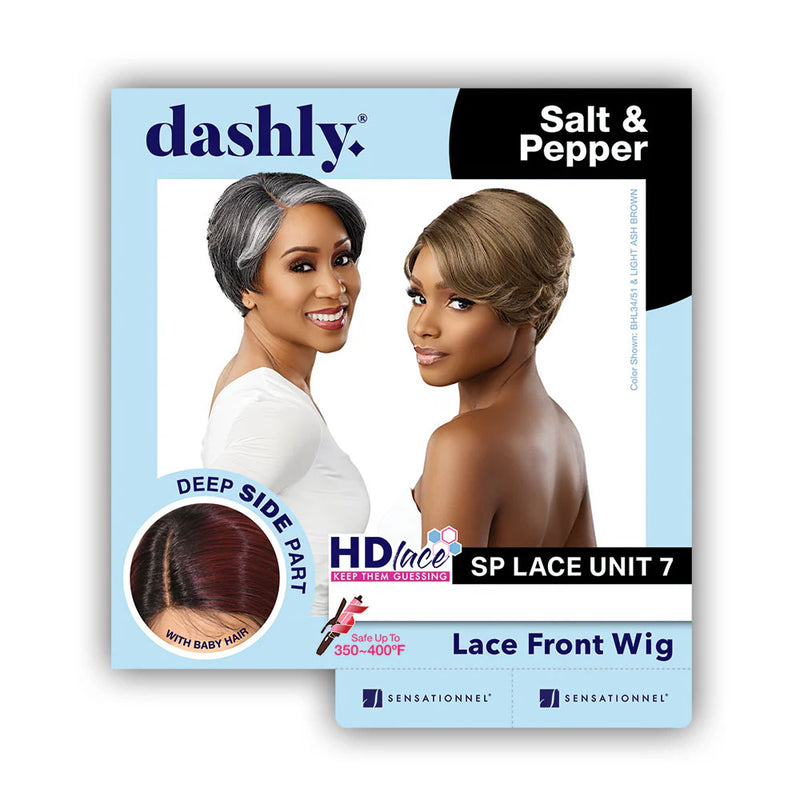 Sensationnel Synthetic Dashly Salt & Pepper Hd Lace Front Wig - Sp Lace Unit 7