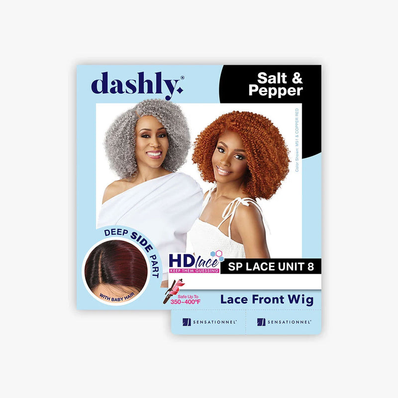 Sensationnel Synthetic Dashly Salt & Pepper Hd Lace Front Wig - Sp Lace Unit 8