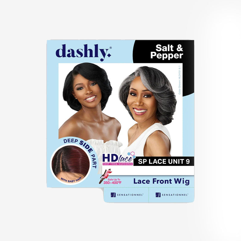 Sensationnel Synthetic Dashly Salt & Pepper Hd Lace Front Wig - Sp Lace Unit 9