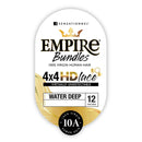 Sensationnel Empire Bundles Human Hair 4x4 Hd Closure Water Deep 12"