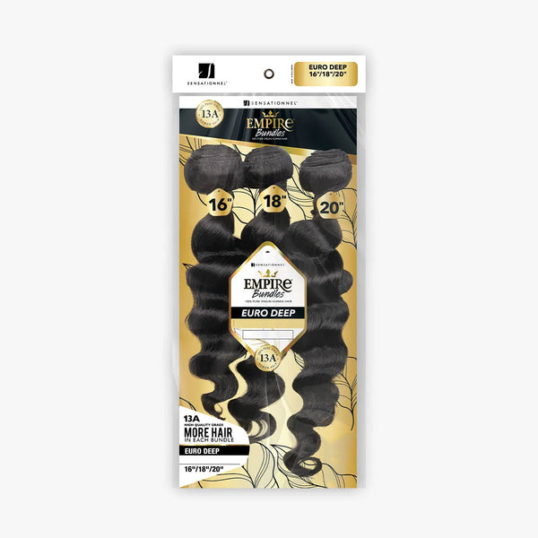 Sensationnel Empire 13a Multi Weave Human Hair - Euro Deep 14"16"18"
