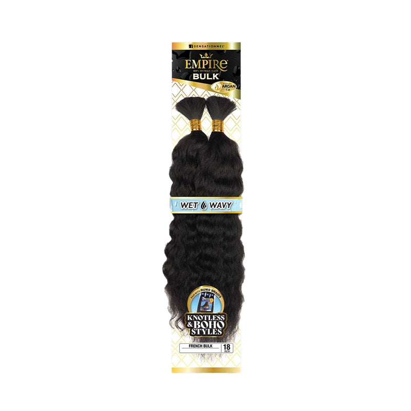 Sensationnel Human Hair Weave Empire Wet & Wavy French Bulk 18"
