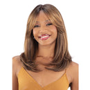 Shake N Go Equal Synthetic Curtain Bang Hd Lace Wig - Sage