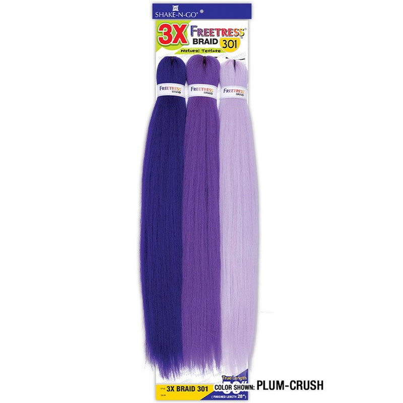 3x Braid 301 28" - Freetress Synthetic Pre-stretch Jumbo Braiding (240g)