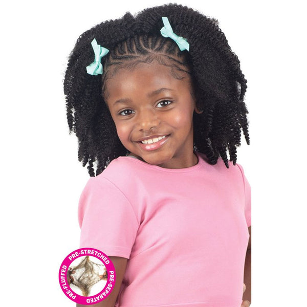 Shake N Go Freetress Synthetic 3x Kids Pre-fluffed Poppin Twist 12"