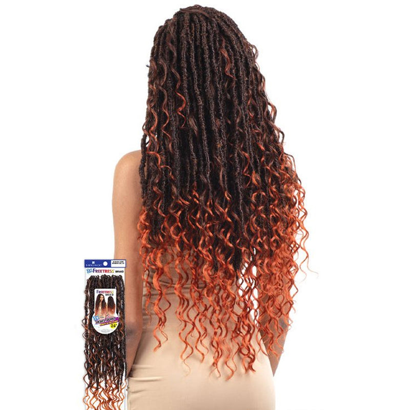 Shake N Go Freetress Synthetic Crochet Braids - 3x Rebel Boho Mermaid Loc 24"