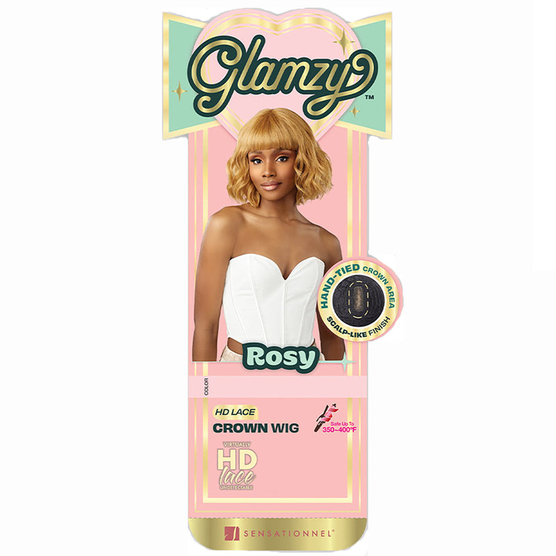 Sensationnel Glamzy Synthetic Hair Gluless Hd Lace Crown Wig - Rosy
