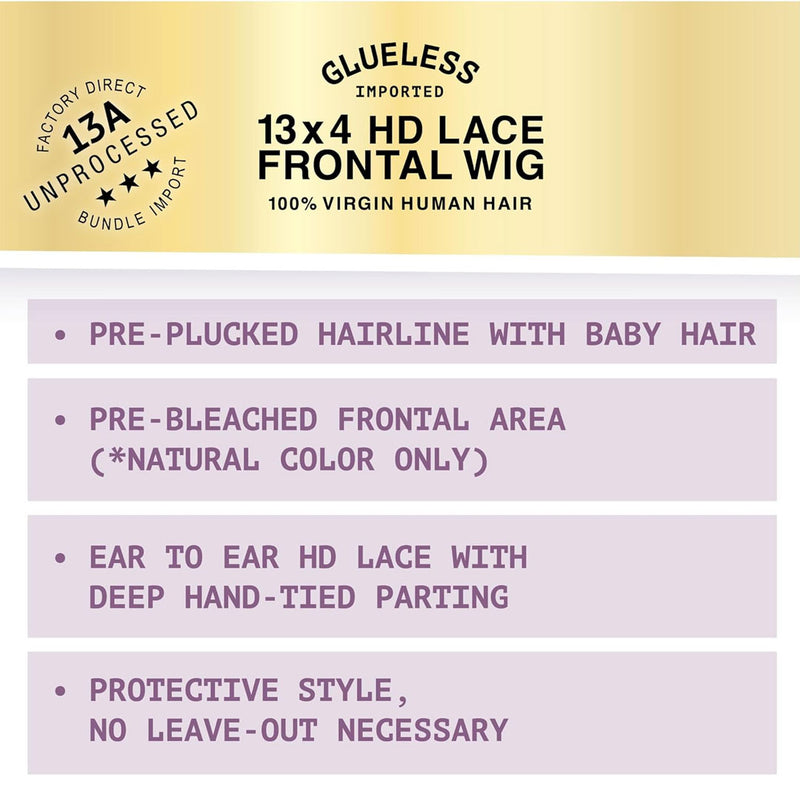 Sensationnel 100% Virgin Human Hair 13a Hd Lace Frontal Wig - Loose Wave 20"