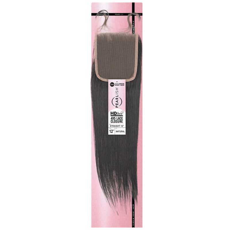 Sensationnel Virgin Remy Human Hair 4x5 Hd Lace Closure - Pearlish Straight 12"