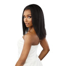 Sensationnel Human Hair Hd Lace Glueless Half Wig- 13a Kinky Straight 18