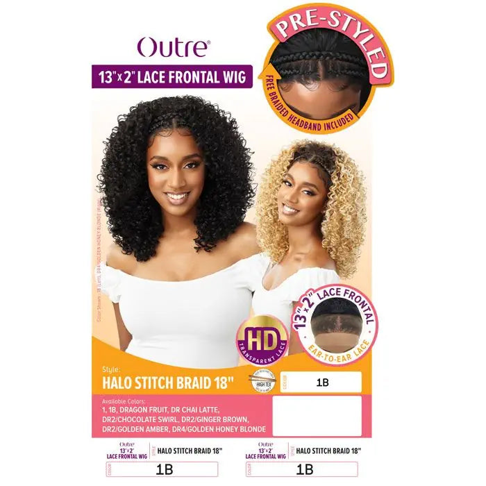 Outre Synthetic 13x2 Lace Frontal Wig - Halo Stitch Braid 18"