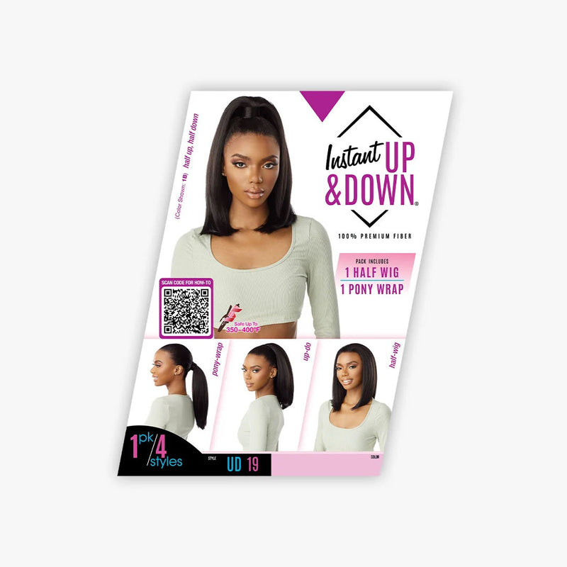 Sensationnel Synthetic Hair Half Wig Instant Up & Down - Ud 19