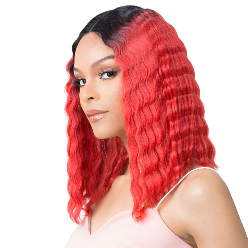 It's A Wig Premium Synthetic Lace Front Wig - Hd Lace Crimped Hair 1