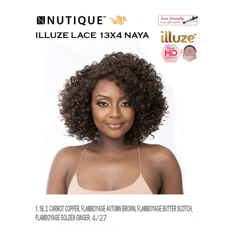 Nutique Illuze Synthetic Hair Gluelss 13x4 Hd Lace Front Wig - Naya
