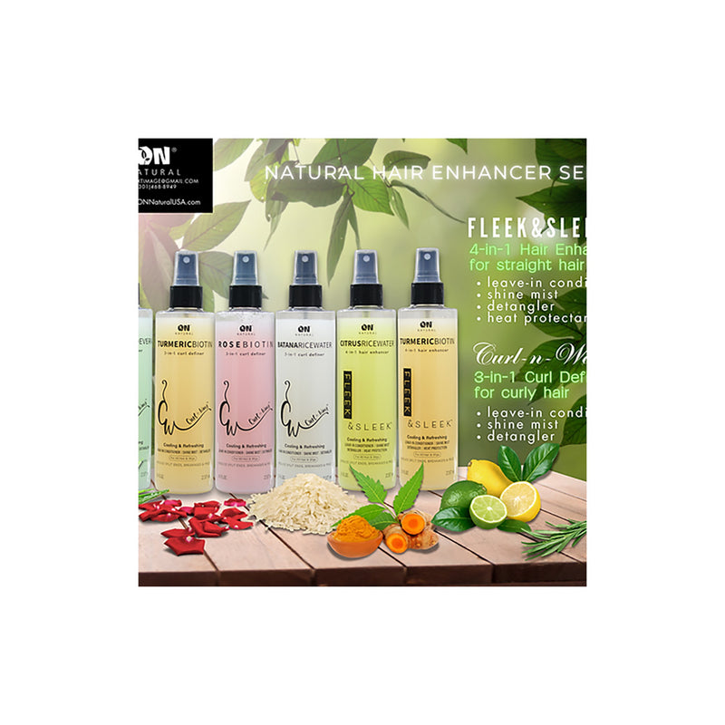 On Natural - Fleek & Sleek 4-in-1 Hair Enhancer [turmeric Biotin] 8oz
