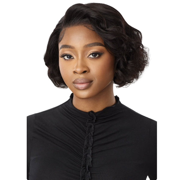 My Tresses Black Label Unprocessed Human Hair 13x4 Lace Frontal Wig Hh-virgin Wavy Bob 10"