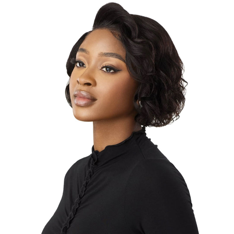 My Tresses Black Label Unprocessed Human Hair 13x4 Lace Frontal Wig Hh-virgin Wavy Bob 10"