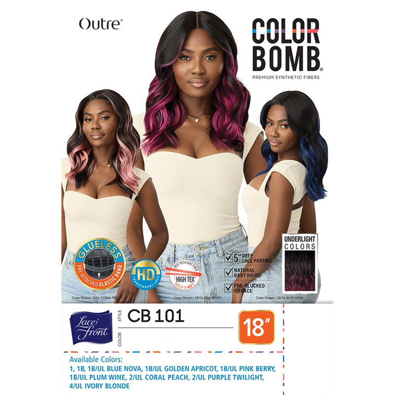Outre Synthetic Color Bomb Hd Lace Front Wig - Cb101