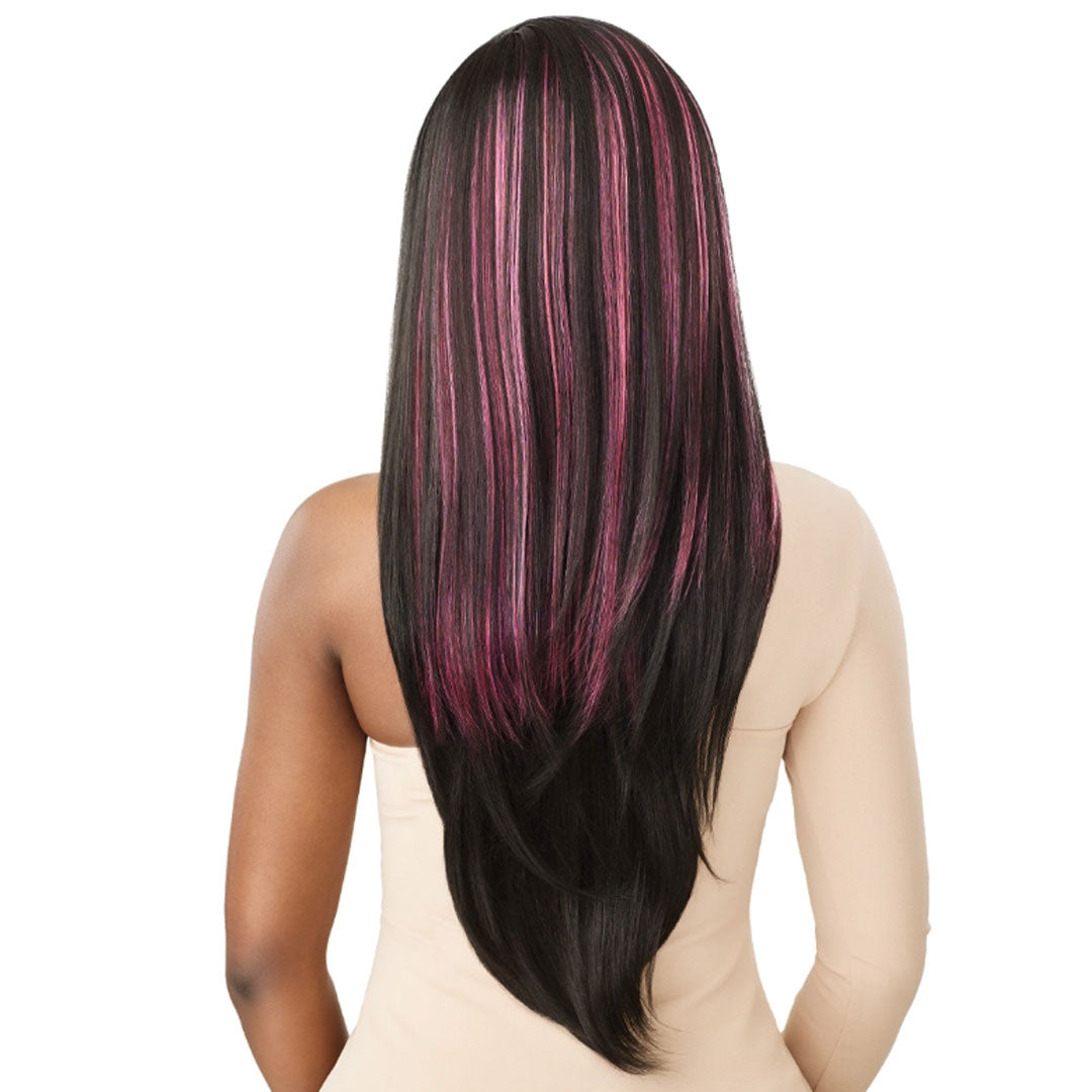Outre Synthetic Sleek Lay Part Hd Transparent Lace Front Wig - Daniell
